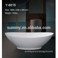 Famous Design Pure White Solid Artificial Stone Bathtub freestanding solid surface bathtub